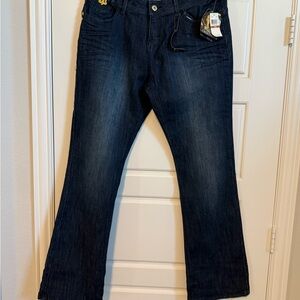 Dereon Women's Boot Cut Jeans - Dark Blue